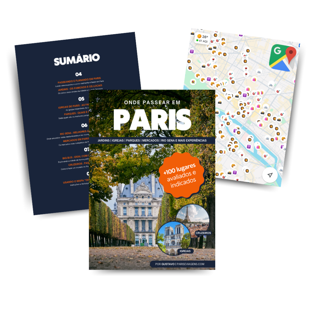 mapa o que fazer em Paris viagem para paris